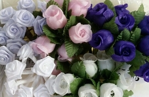 darice bleik hv&iacute;t bl&aacute; silki bl&oacute;m